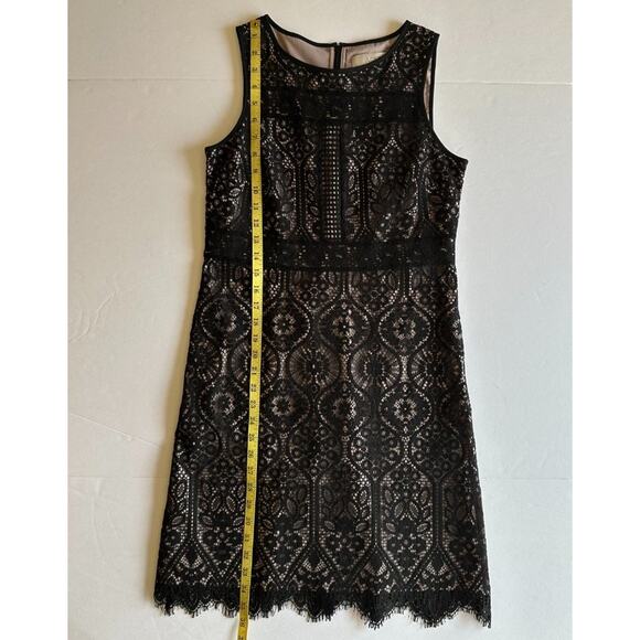 LOFT Lace Dress Sleeveless Shift Black Tan Size 4 Dark Fairy Grunge Romantic - Picture 13 of 13